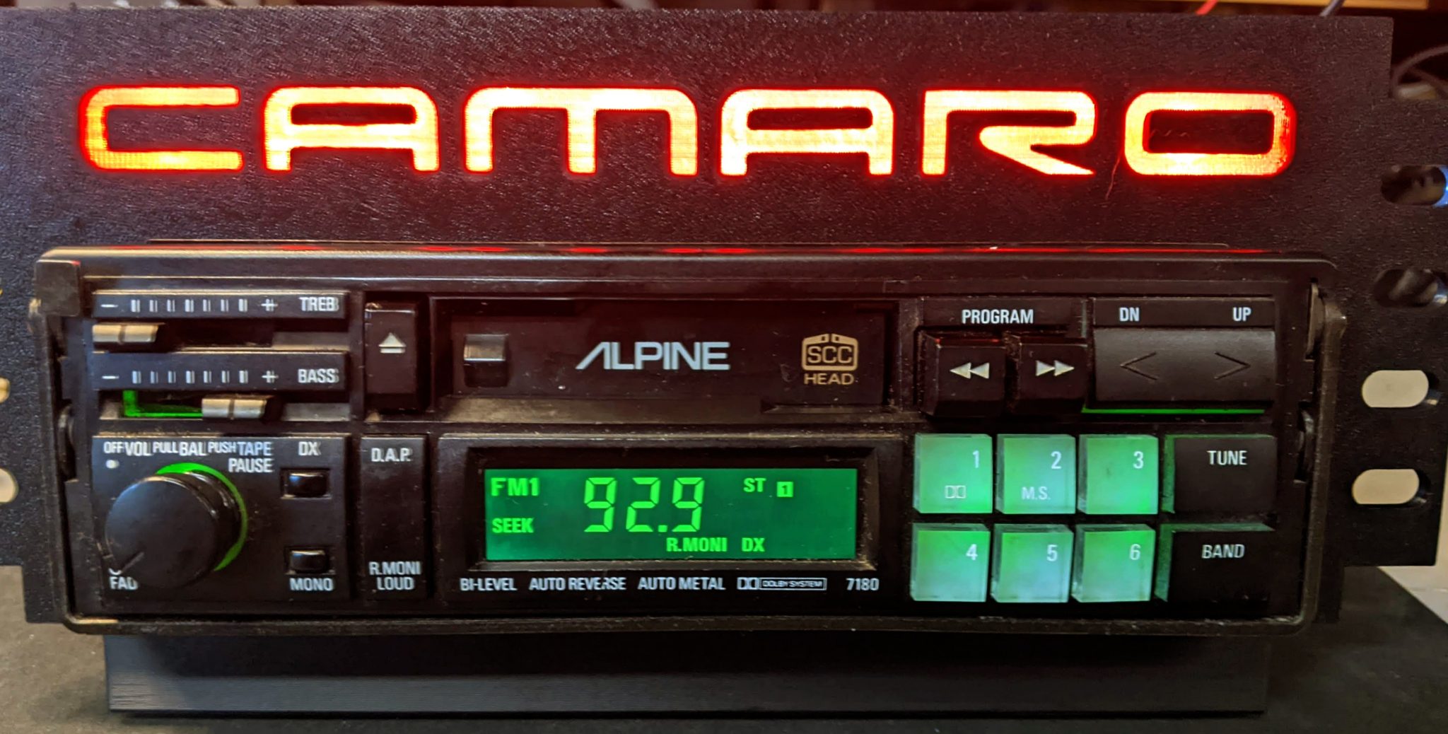 Third Gen/3rd Gen Camaro "CAMARO" Single DIN Stereo Console Adapter