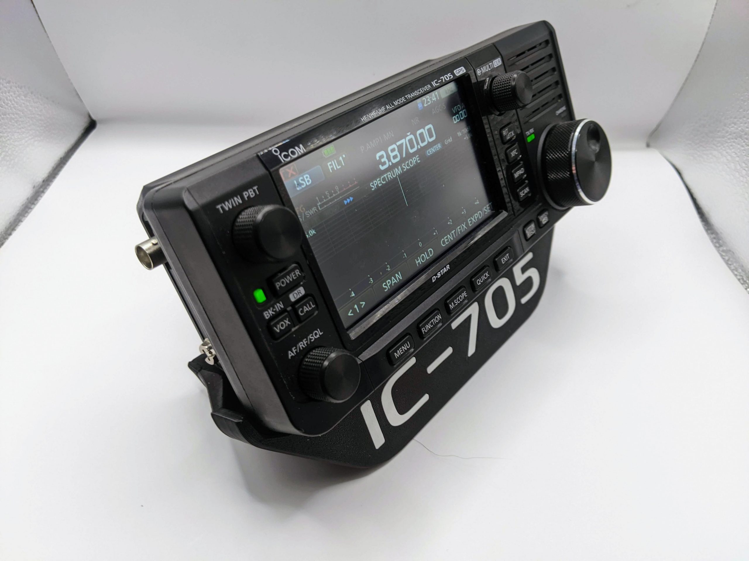 Nifty Angled Desk Stand for Icom IC-705 QRP Radio Transceiver - Image 3